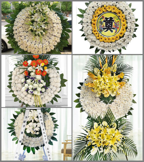 山东青岛胶州市马店镇葛戈庄村花圈速递